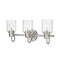Z-Lite Kinsley 3 Light Vanity, Brushed Nickel And Clear Seeded 340-3V-BN - alternate 1